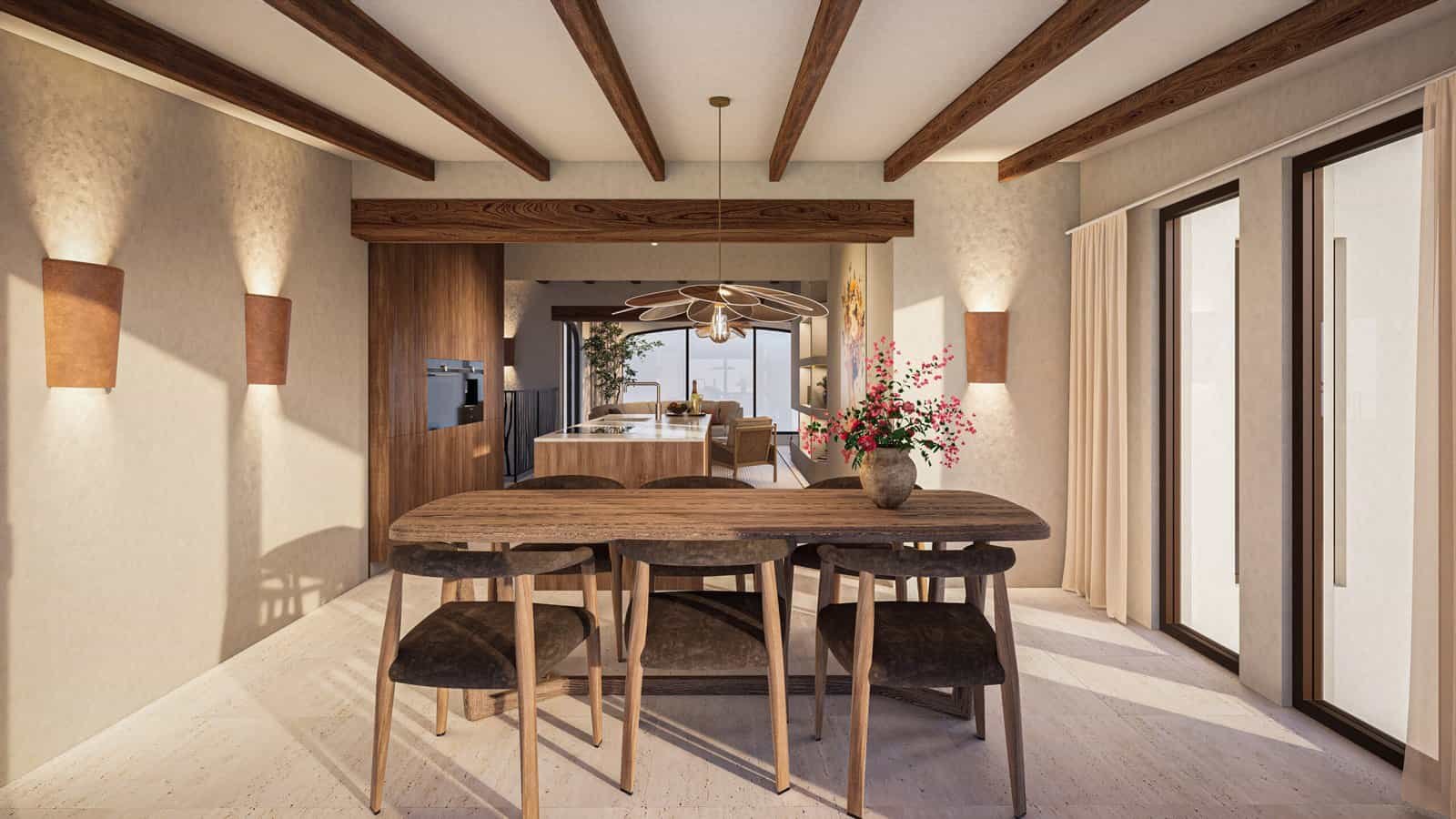 Eetkamer in villa in Javea Spanje